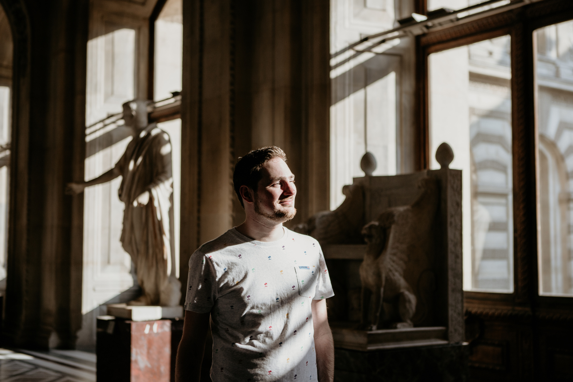 Man at museum