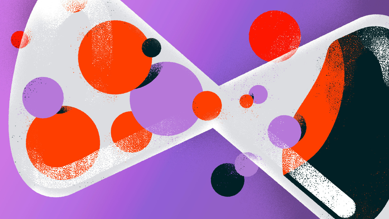 Purple red white and black abstract illustration